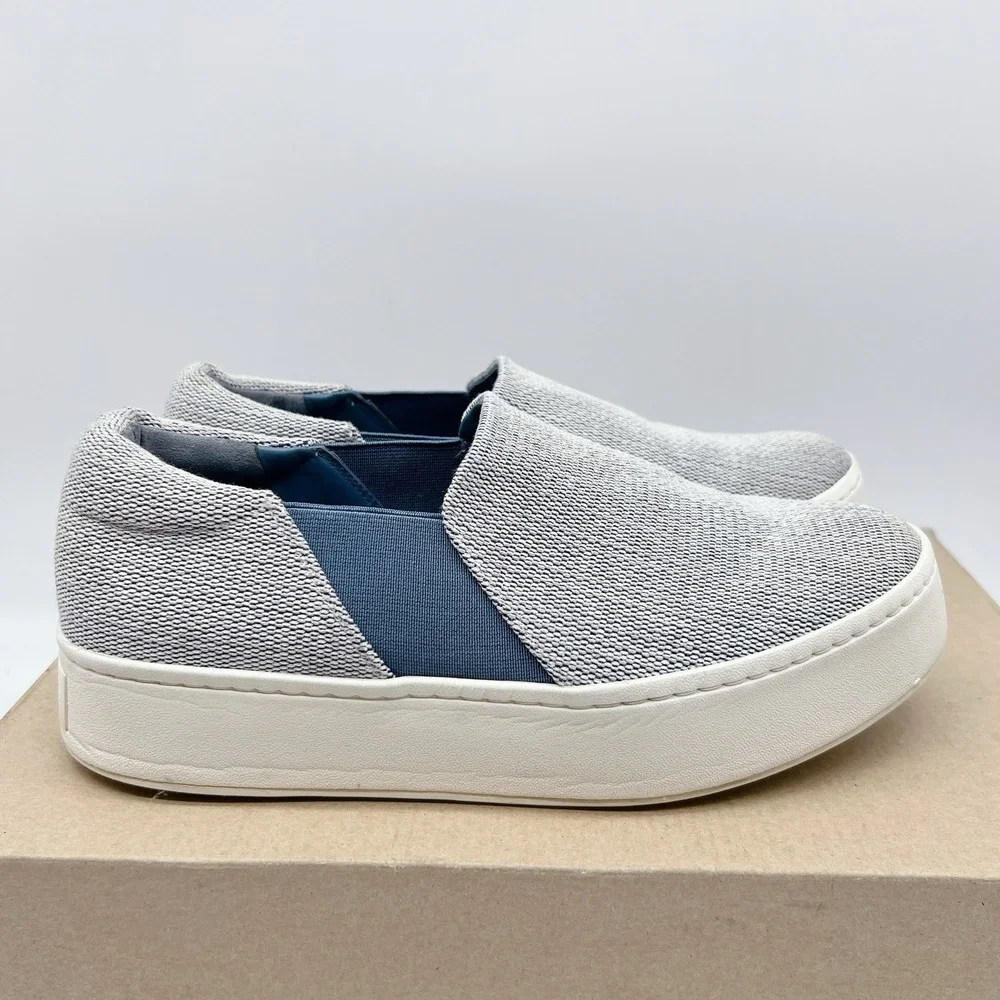 Vince Warren Women's Platform Fashion Sneakers Loafers White Blue EU 38.5 US 8.5